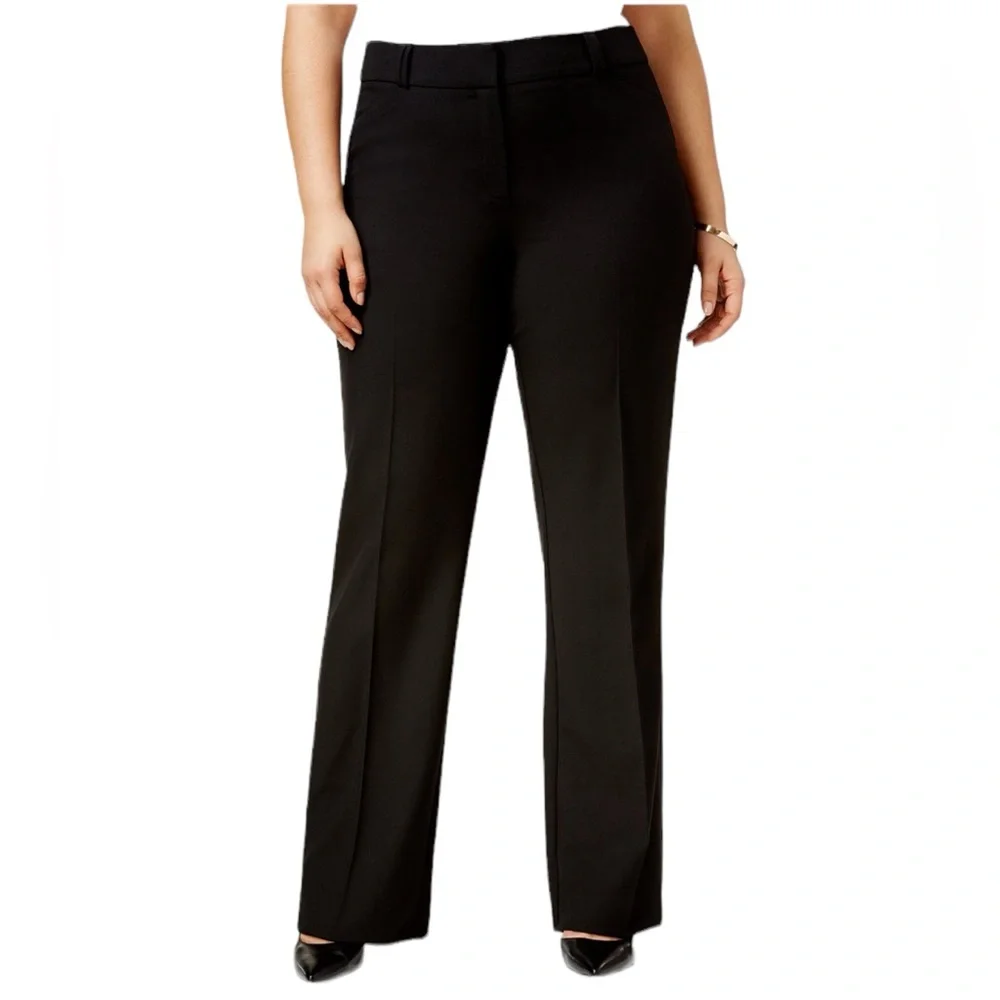 Alfani Plus Size 16W Curvy Bootcut Tummy-Control Pants